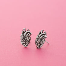 Load image into Gallery viewer, Vintage Anatomical Heart Studs