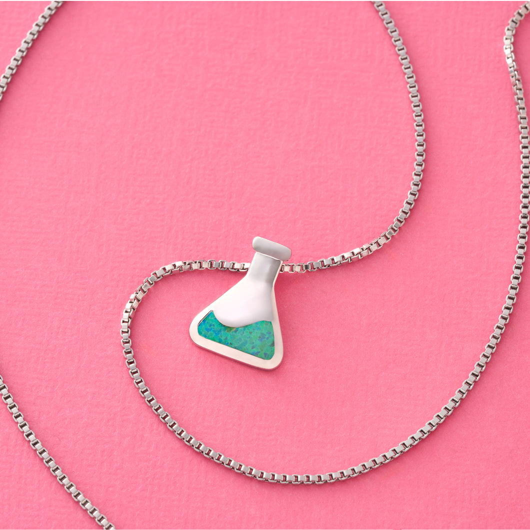 Opal Science Flask Necklace