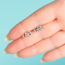 Load image into Gallery viewer, Sterling Silver Lab Girl Studs