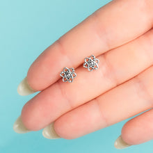 Load image into Gallery viewer, Vintage Sterling Silver Atom Studs