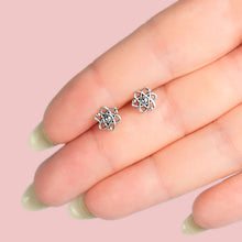 Load image into Gallery viewer, Vintage Sterling Silver Atom Studs
