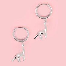 Load image into Gallery viewer, Brachiosaurus Dinosaur Hoop Earrings