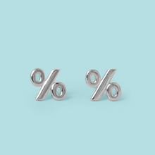 Load image into Gallery viewer, Sterling Silver Percentage Studs