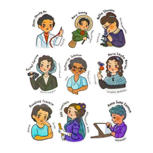 Load image into Gallery viewer, Famous Women In Science Sticker Pack