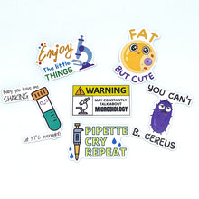 Load image into Gallery viewer, Microbiology Sticker Pack 12pcs