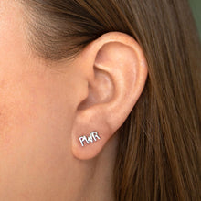 Load image into Gallery viewer, Sterling Silver Girl Power Studs