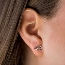 Load image into Gallery viewer, Sterling Silver Lab Girl Studs