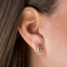 Load image into Gallery viewer, Vintage Anatomical Heart Studs