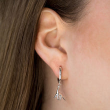 Load image into Gallery viewer, Brachiosaurus Dinosaur Hoop Earrings