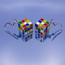 Load image into Gallery viewer, Rubik's Cube Earrings