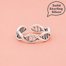 Load image into Gallery viewer, Sterling Silver DNA Double Helix Ring