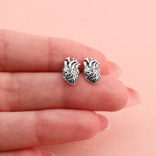 Load image into Gallery viewer, Vintage Anatomical Heart Studs