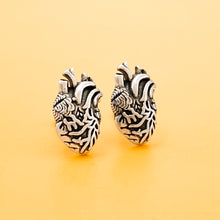 Load image into Gallery viewer, Vintage Anatomical Heart Studs