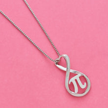 Load image into Gallery viewer, White Opal Infinity Pi Necklace
