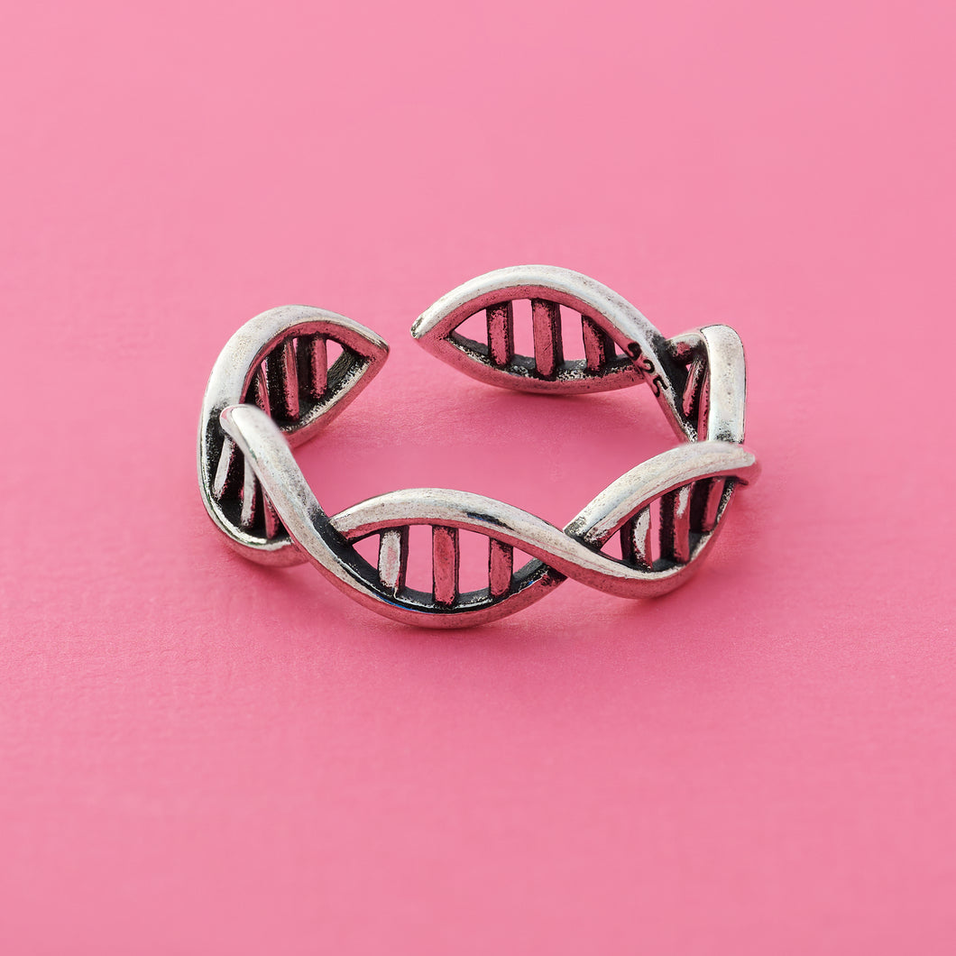 Sterling Silver DNA Double Helix Ring