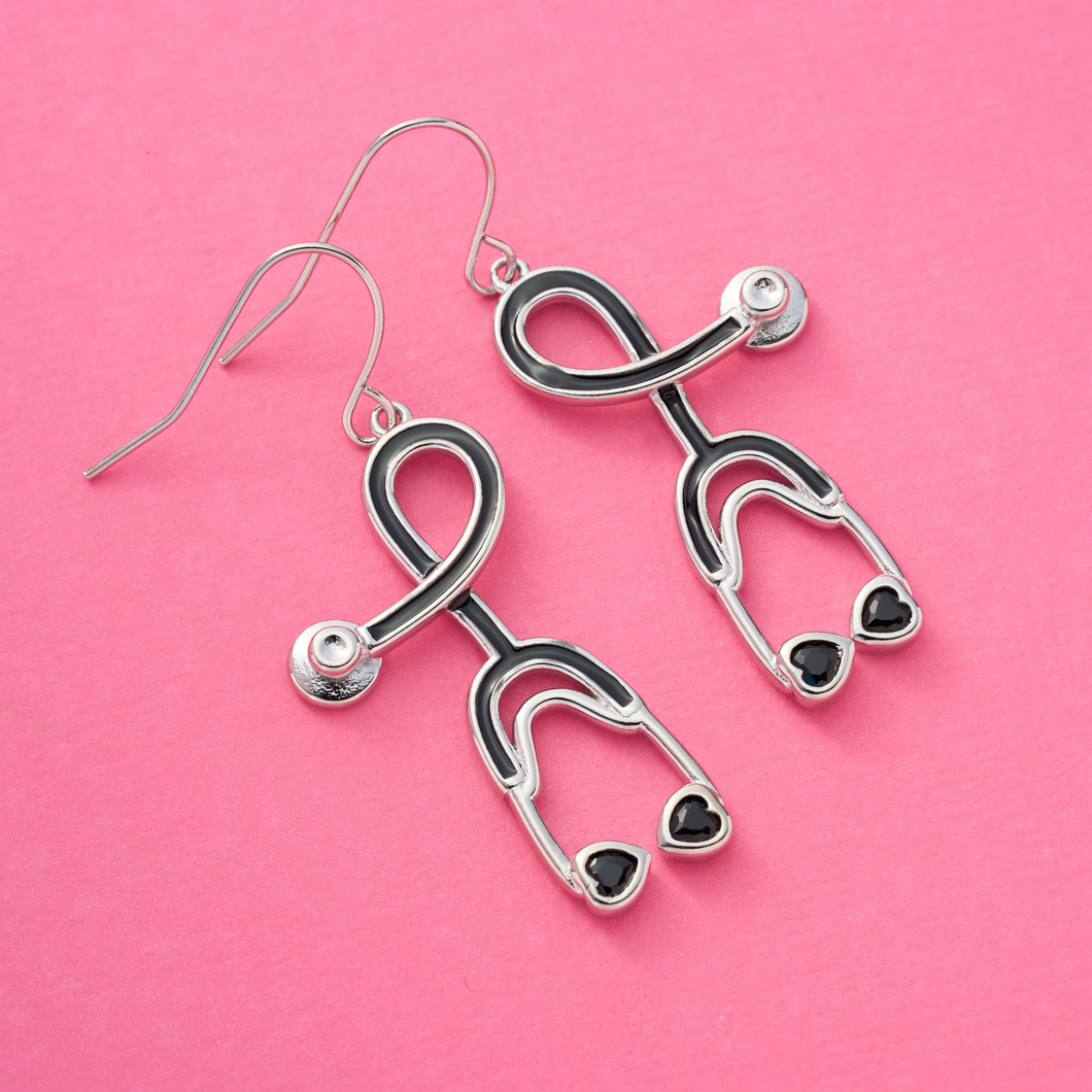 Stethoscope Heart Earrings