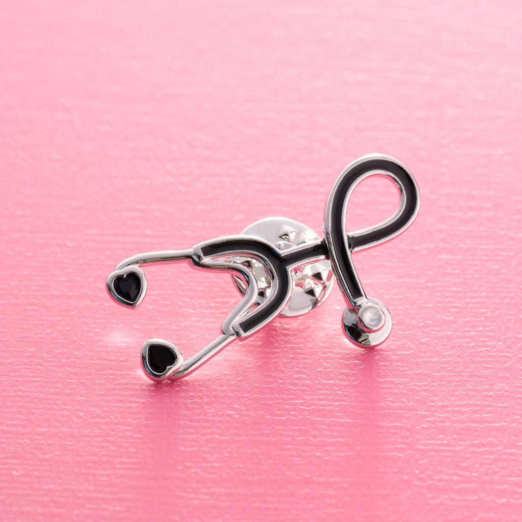 Stethoscope Heart Pin