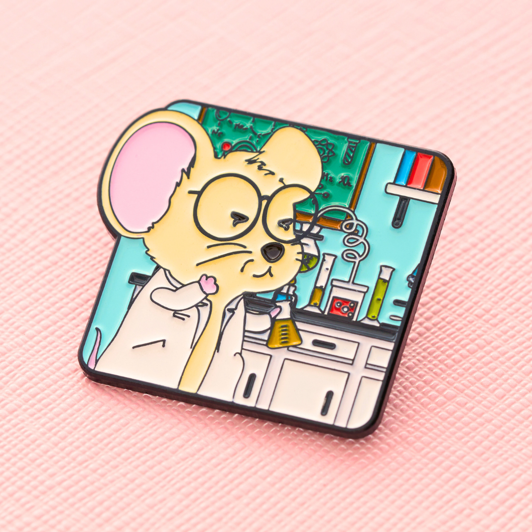Little Mouse Lab Scientist Pin – AdaMarie Jewelry
