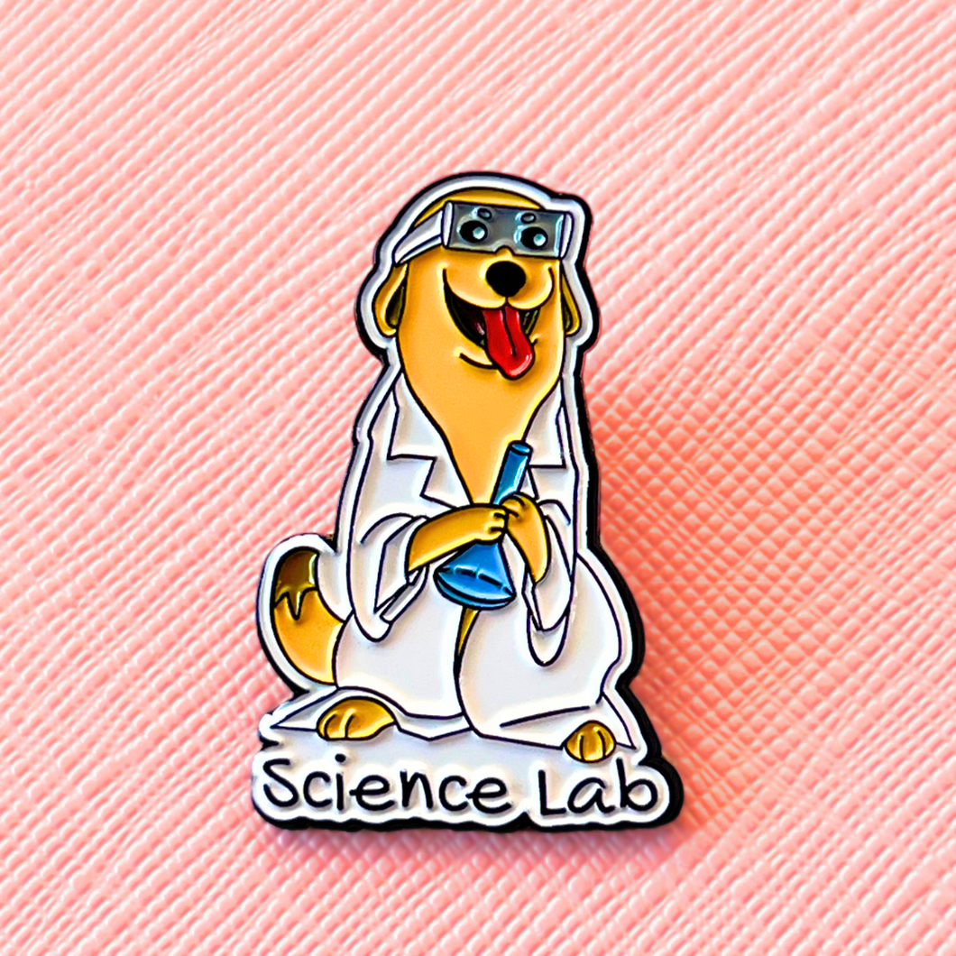 Laboratory Science Dog Pin – AdaMarie Jewelry