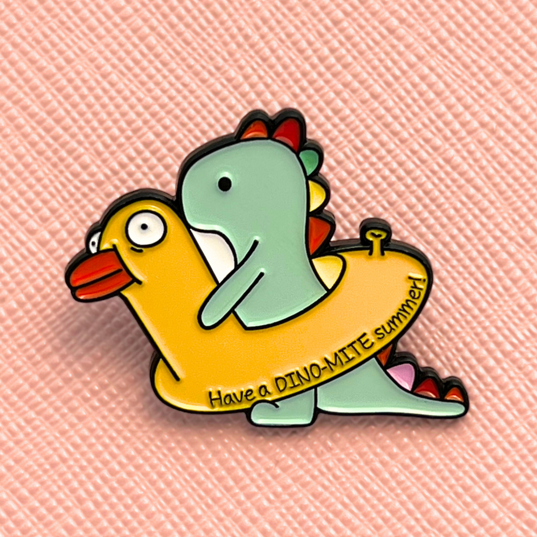 Floatie Dinosaur Summer Pin