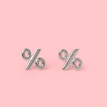 Load image into Gallery viewer, Sterling Silver Percentage Studs
