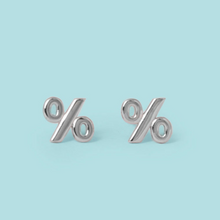 Load image into Gallery viewer, Sterling Silver Percentage Studs
