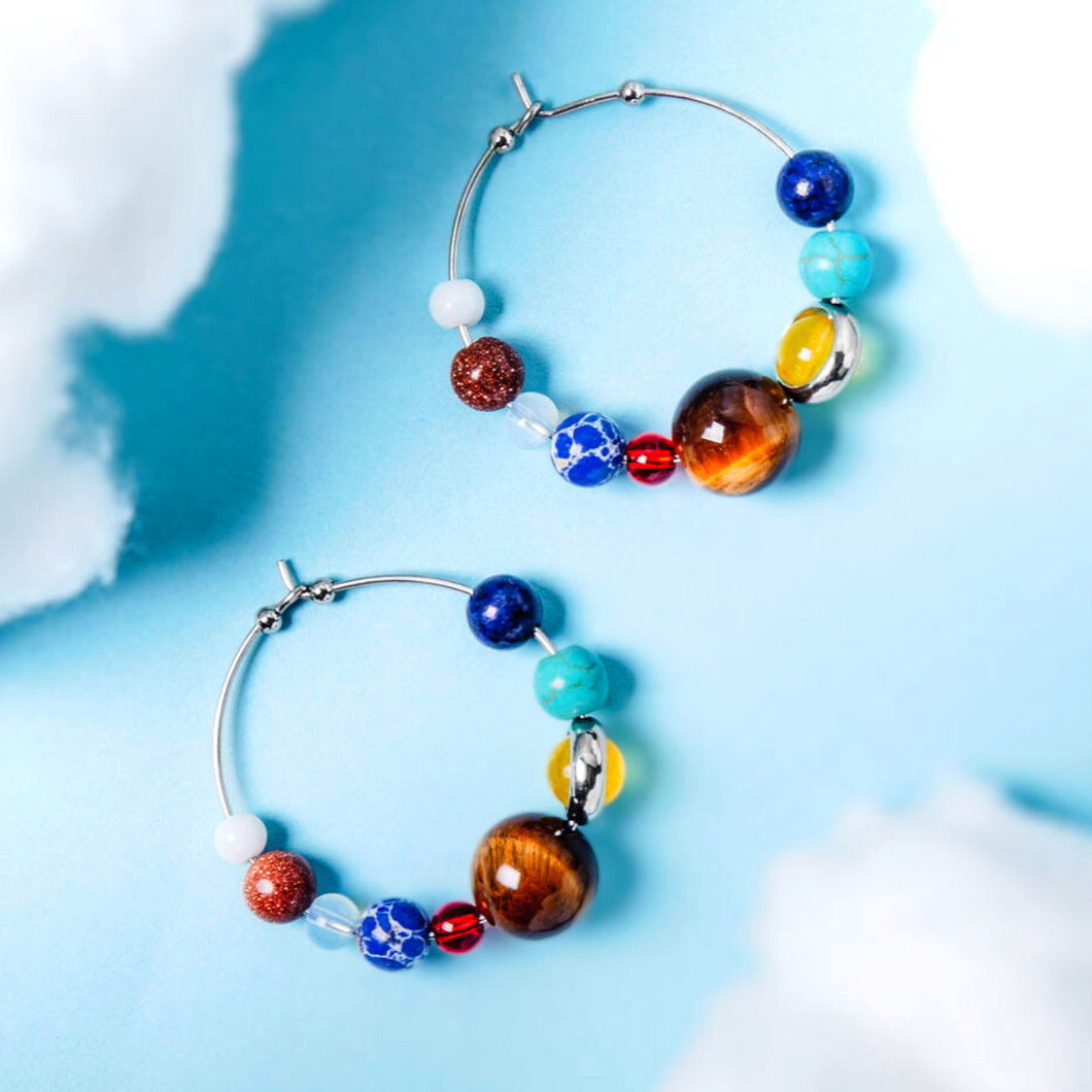 Solar System Hoop Earrings