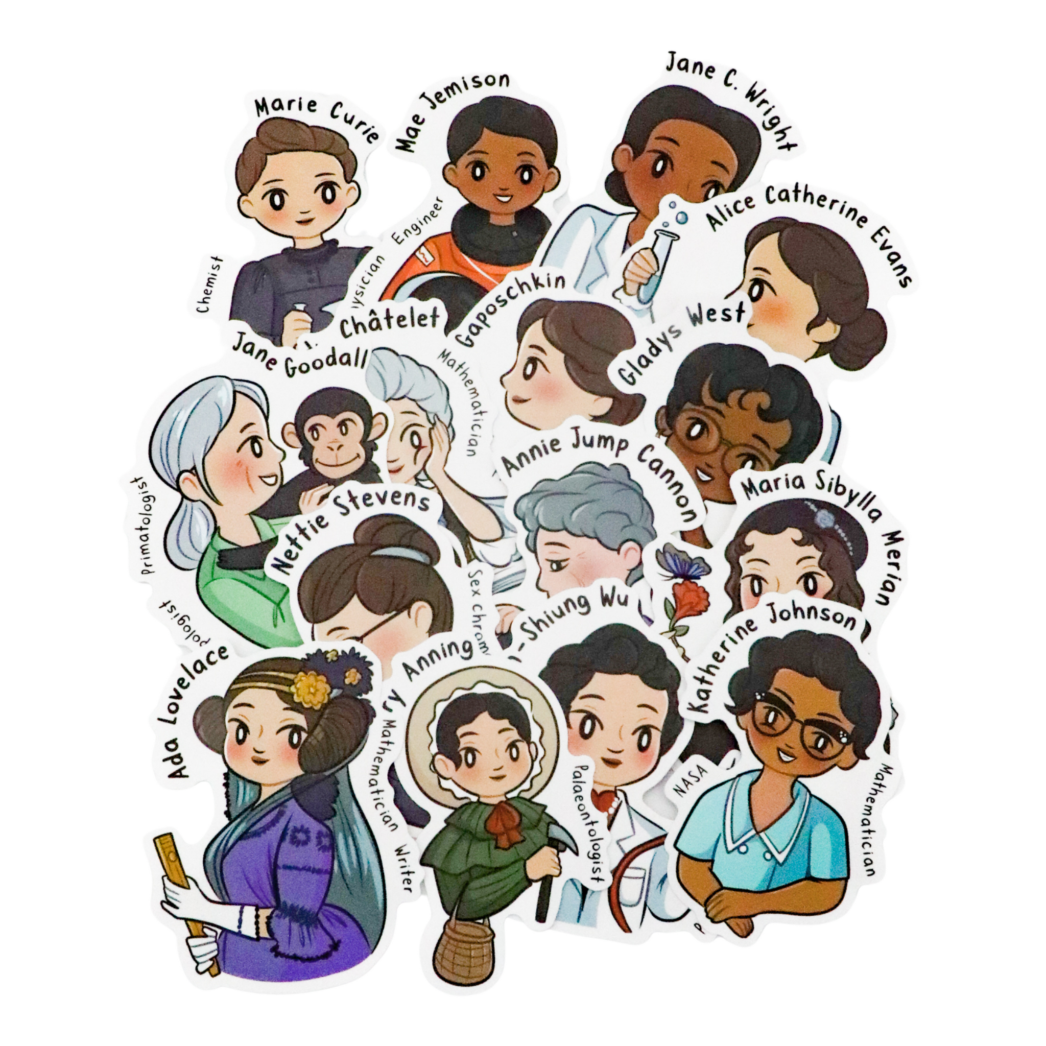 Famous Women In Science Sticker Pack – AdaMarie Jewelry