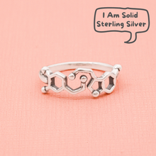 Load image into Gallery viewer, Sterling Silver Serotonin Dopamine Ring
