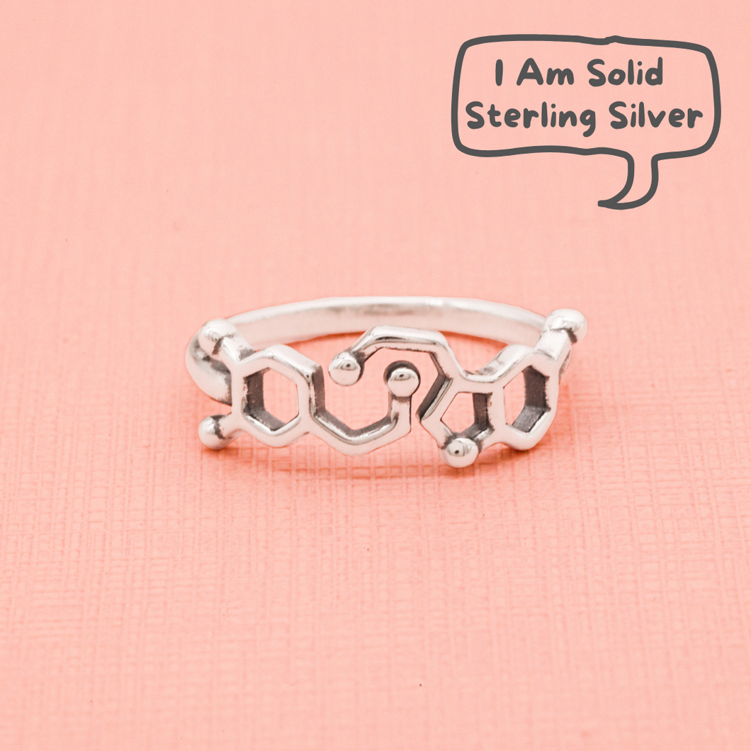 Sterling Silver Serotonin Dopamine Ring