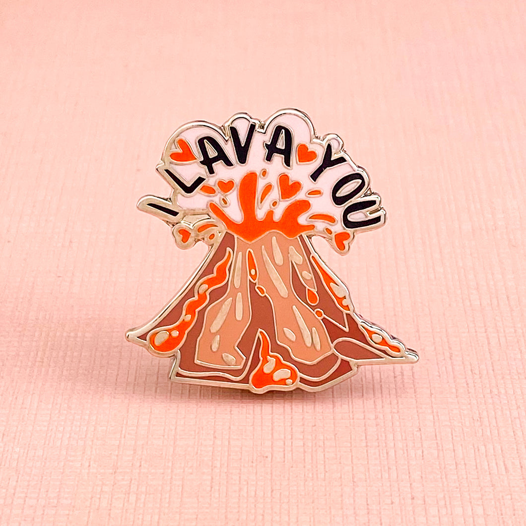 I  Lava You Volcano Pin