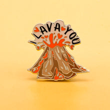 Load image into Gallery viewer, I  Lava You Volcano Pin

