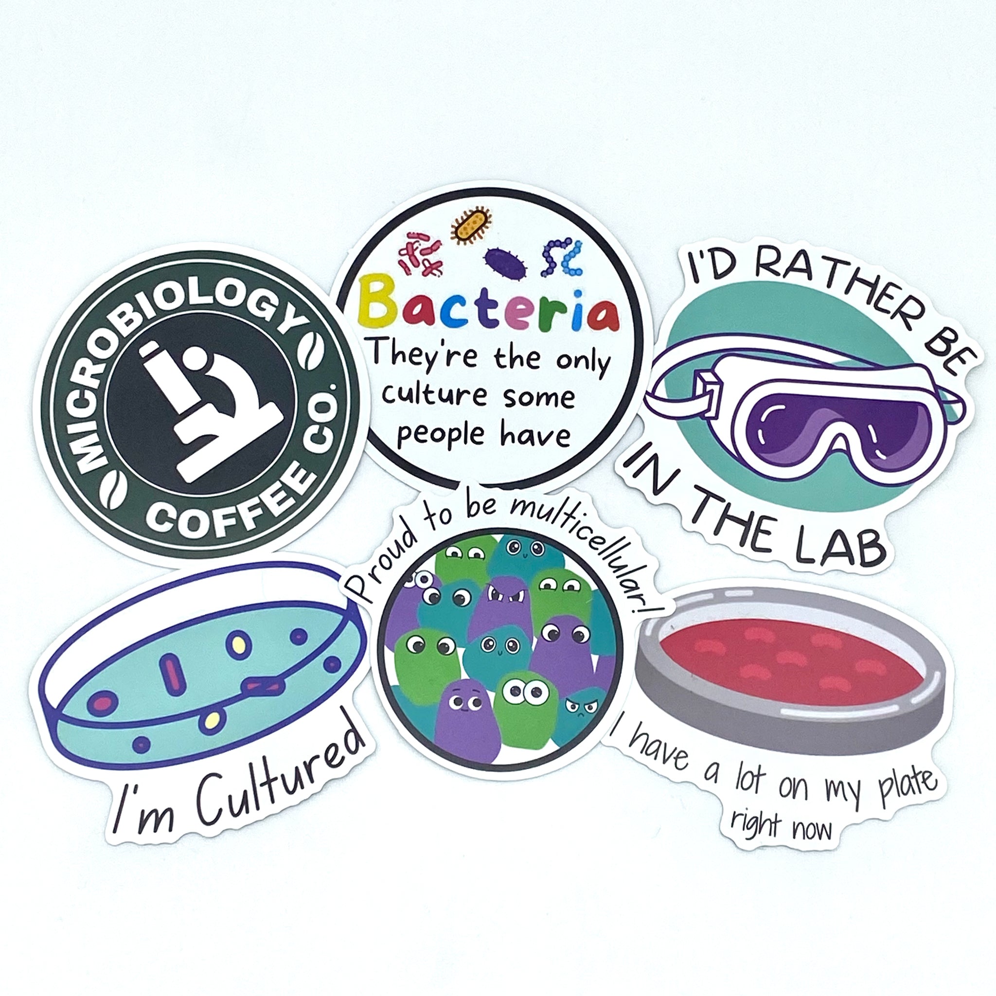 Microbiology Sticker Pack – AdaMarie Jewelry