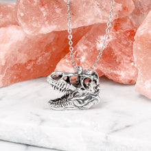 Load image into Gallery viewer, T-Rex Skull Necklace
