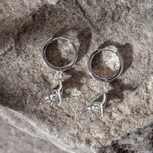 Load image into Gallery viewer, Brachiosaurus Dinosaur Hoop Earrings
