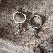 Load image into Gallery viewer, T-Rex Dinosaur Hoop Earrings
