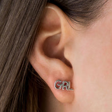Load image into Gallery viewer, Sterling Silver Lab Girl Studs
