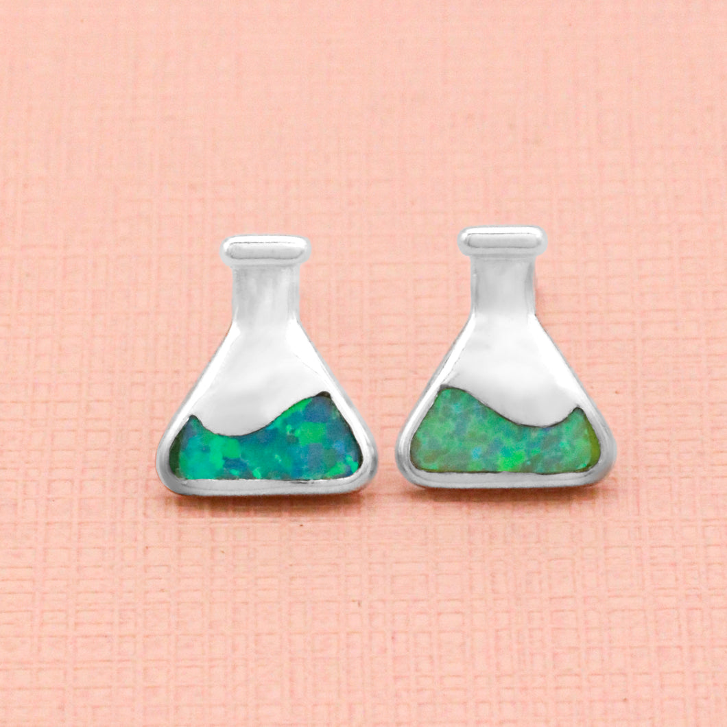 Opal Science Flask Studs