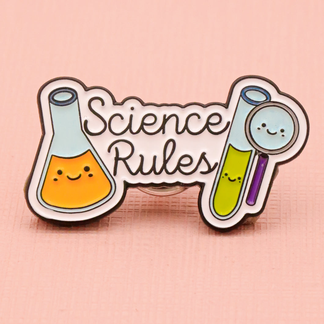 Science Rules Pin