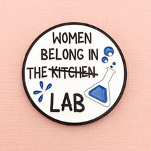 Load image into Gallery viewer, Women Belong in Lab Refrigerator &amp; Whiteboard Magnet
